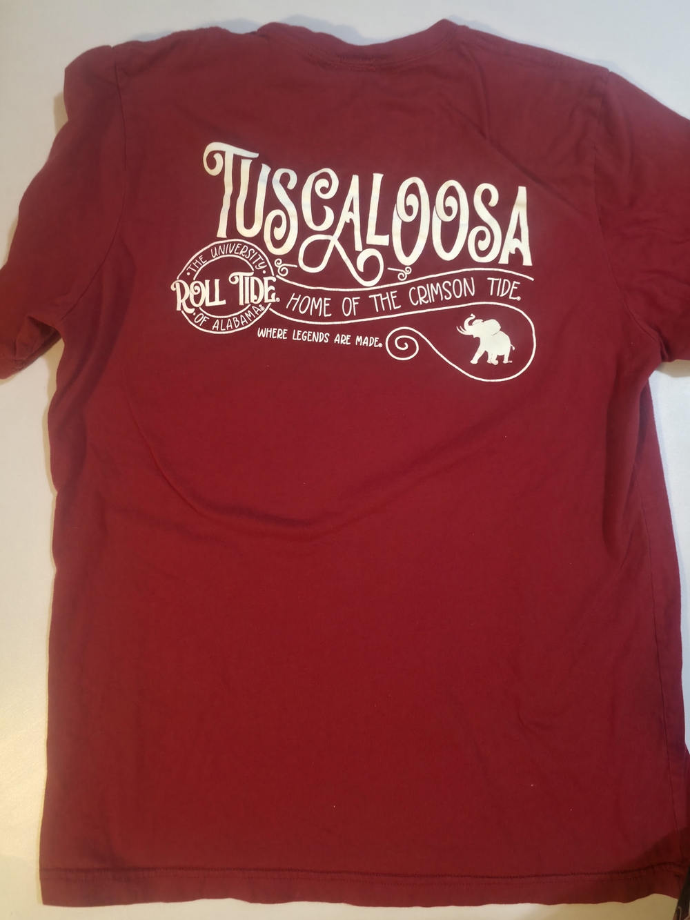 Vintage MV Sport University of Alabama Tuscaloosa Crimson Tide Tee UNISEX Large